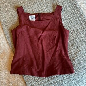 Vintage 90s Laura Ashley Silk Linen Top uk 10 Small